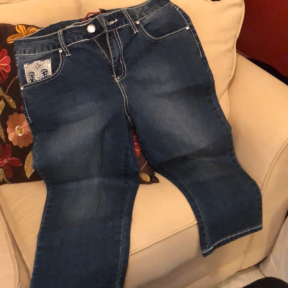 Denim capris